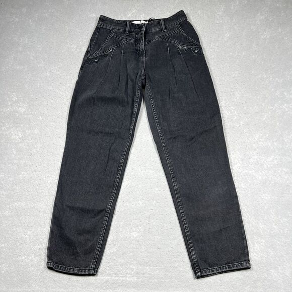 Coach Jeans Womens Size 0 Black Straight Denim Jeans Pockets Inseam 27 in - Picture 1 of 14